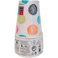 Gots compostable lliure de plàstic decorat gargots colorines 20 cl, pack 8 u