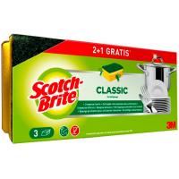 Salvauñas fibra verde SCOTCH-BRITE, paquete 3 uds