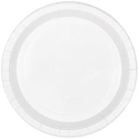 Plato redondo de cartón blanco biodegradable Ø22cm BETIK, 50 uds