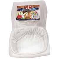 Recipiente multiusos con tapa hermético y desechable, 0,45 l P&H, pack 6 uds