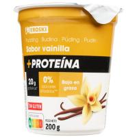 Postres protéico de vainilla EROSKI, terrina 200 g