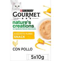 Aliment de pollastre per gat PURINA Gourmet, pack 5x50 g