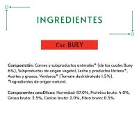 Comida húmeda de buey para gato GOURMET NATURE, pack 5x10 g