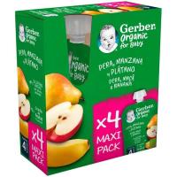 Bosseta de pera, poma i plàtan GERBER, pack 4x90 g