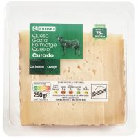 Formatge d`ovella curat tallat EROSKI, 250 g