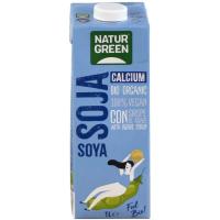 Bebida de soja calcio eco NATURGREEN, brik 1 litro