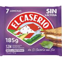 Queso sin lactosa EL CASERIO, lonchas, sobre 185 g