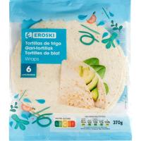 Wraps EROSKI, 6 uds, paquete 370 g