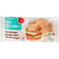 Pan burger sin gluten EROSKI, 2 uds, paquete 160 g