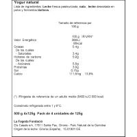 Yogur natural edicion 40º Aniversario LA FAGEDA, pack 4x125 g