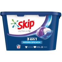 Detergente en cápsulas SKIP ULTIMATE EFICACIA, caja 22 dosis