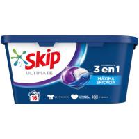 Detergente en cápsulas SKIP MÁXIMA EFICACIA KH-7, caja 16 dosis