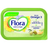 Margarina de oliva sin aceite de palma FLORA, tarrina 225 g