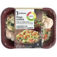 Linguine amb verdures i gambón LA SIRENA, safata 300 g