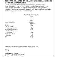 Coca arròs i sarraí bio SANTIVERI, 3 u. 112 g