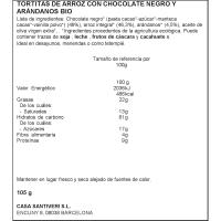 Coca arròs i nabius bio SANTIVERI, 3 uds 105 g