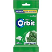 Xiclet menta verda en dragea ORBIT, pack 4x14 g