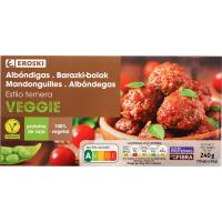 Albóndigas estilo ternera vegana EROSKI VEGGIE, caja 240 g
