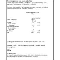 Gamba pelada 30/50 COMPESCA, bossa 550 g