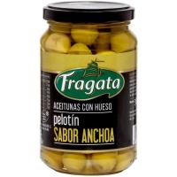 Aceituna verde con hueso pelotín FRAGATA, frasco 200 g