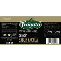 Aceituna verde con hueso pelotín FRAGATA, frasco 200 g