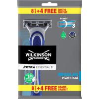 Maquineta deshechable WILKINSON EXTRA 3, pack 8+4 u