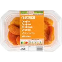 Orejones de melocotón EROSKI, tarrina 230 g