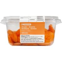 Orejones de melocotón EROSKI, tarrina 230 g