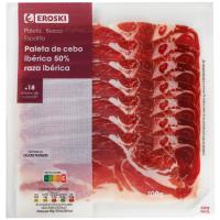 Paleta de cebo ibérica 50% raza ibérica EROSKI, sobre 100 g