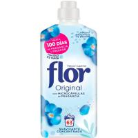 Suavizante original azul FLOR, botella 63 dosis