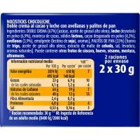 Crema de cacao en sticks 2 sabores NOCILLA, caja 60 g