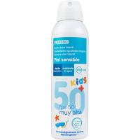 Bruma solar infantil FPS50+ piel sensible EROSKI, spray 200 ml