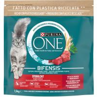 Aimento de buey para gato esterilizado ONE, paquete 1,5 kg