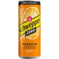 Refresc taronja amb gas sense sucre SCHWEPPES ZERO, llauna 33 cl