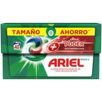 Detergente en cápsulas ARIEL EXTRA PODER OXI, caja 40 dosis