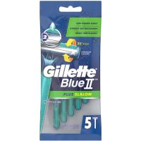 Maquinilla desechable BLUE II plus slalom GILLETTE, pack 5 uds