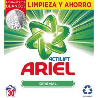 Detergente en polvo original ARIEL, maleta 30 dosis