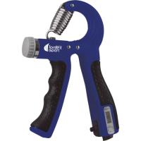 Ejercitador de mano, fuerza regulable de 10-60 kg, color azul LONGFIT