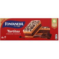 Tartites de bescuit i xocolata FONTANEDA, caixa 6 u 180 g