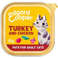 Alimento de pavo y pollo gato adulto EDGARD&COOPER, tarrina 85 g