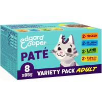 Alimento gato adulto multipack EDGARD&COOPER, pack 8x85 g