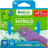Guantes de nitrilo Talla M BAYECO, caja 20 uds