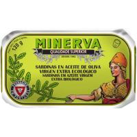 Sardines en oli d`oliva eco MINERVA, llauna 120 g