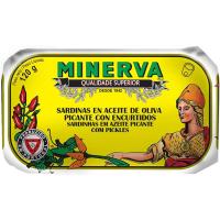 Sardinas picantes MINERVA, lata 120 g