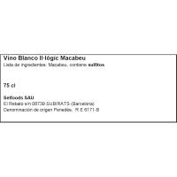 Vino blanco Macabeu D.O. Penedés IL·LÒGIC 0,75l