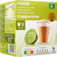 Café capuccino comp. Dolce Gusto EROSKI, caja 16 uds