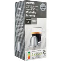 Café Ristreto intenso compatible Nespresso EROSKI, caja 20 uds