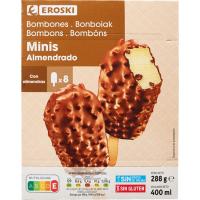 Mini bombón almendrado EROSKI, pack 8x50 ml