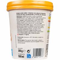 Gelat de plàtan i xocolata EROSKI, terrina 500 ml