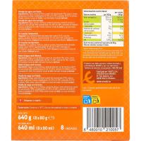 Mini polo de naranja y limón EROSKI, pack 8x80 ml
